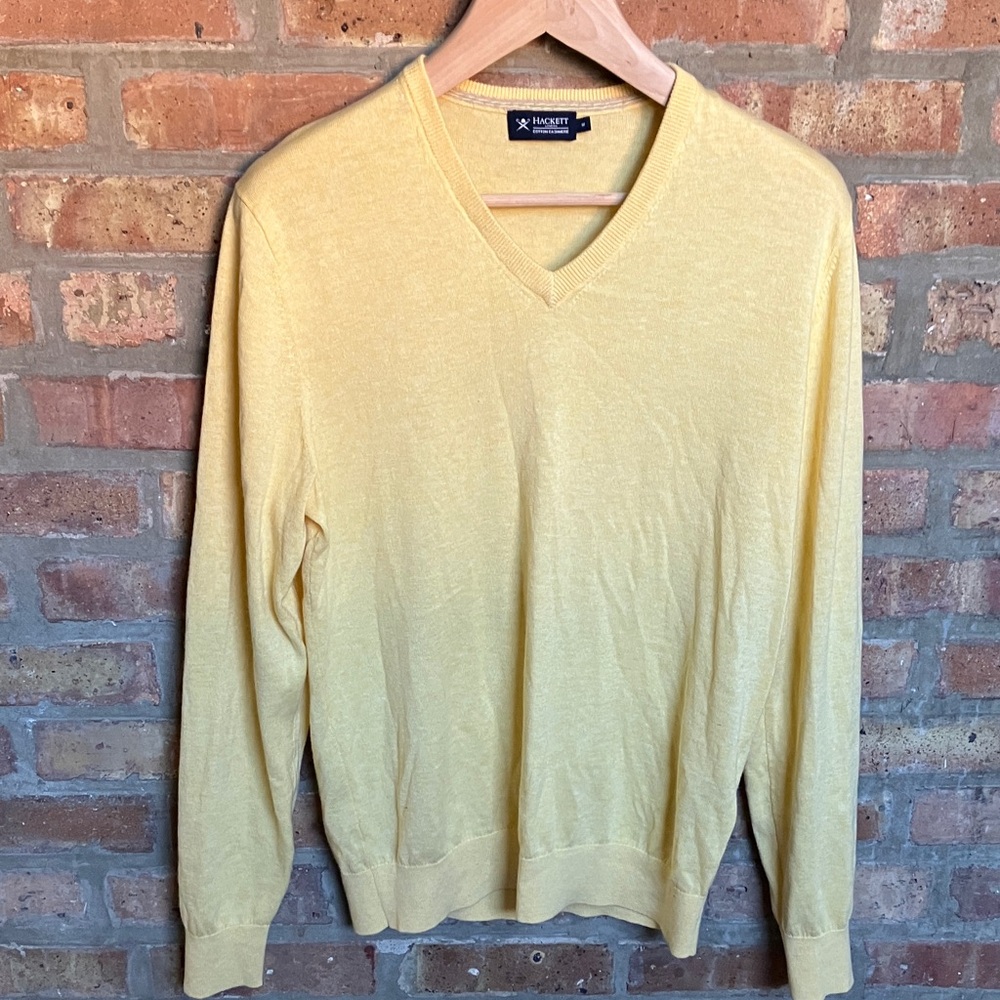 Hackett Cotton Cashmere V-Neck Sweater - image 1
